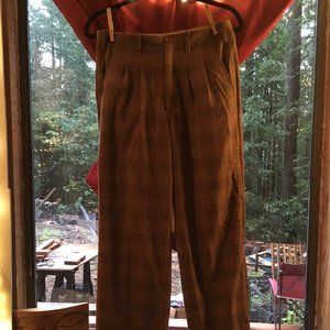 Zara Plaid Wide-leg Trousers